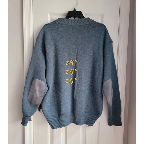 Ireland Men Wool Elbow Patches Sweater XL - Picture 2 of 10